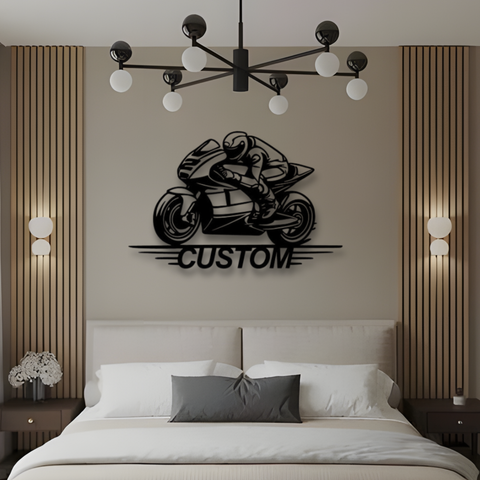 Custom Moto Metal Wall Art