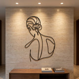 Woman Line Art Figure metal wall art – image 2