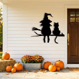 Witch and Black Cat metal wall art – image 2