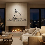 Sailboat Line Art metal wall art – image 2