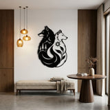 Howling Wolf and Pines metal wall art – image 2