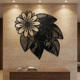 Tropical Flower and Leaves metal wall art – image 2