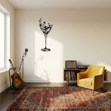 Floral Wine Glass metal wall art – image 2