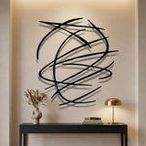Abstract Scribble Lines metal wall art – image 2
