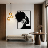Afro Woman Silhouette metal wall art – image 2