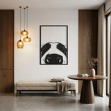 Peeking Cow Face metal wall art – image 2