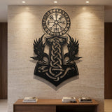 Viking Vegvisir and Raven metal wall art – image 2