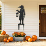 Raven Man with Lantern metal wall art – image 2