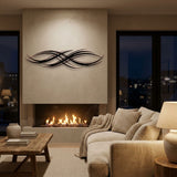 Flowing Ribbon Lines metal wall art – image 2