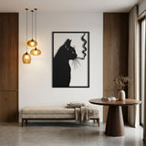 Smoking Cat metal wall art – image 2