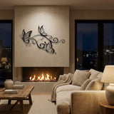 Butterflies and Swirls metal wall art – image 2
