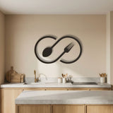 Infinity Spoon and Fork metal wall art – image 2