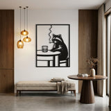 Raccoon at the Bar metal wall art – image 2