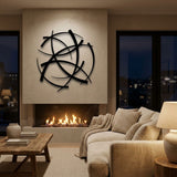Abstract Crossing Arcs metal wall art – image 2