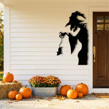 Witch with Cauldron metal wall art – image 2