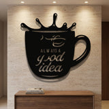 Coffee Cup Splash metal wall art – image 2