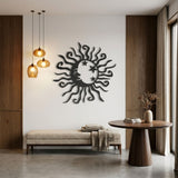 Sun and Moon Faces metal wall art – image 2