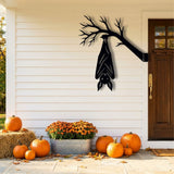 Hanging Bat on a Branch metal wall art – image 2
