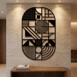 Bauhaus Geometric Oval metal wall art – image 2