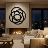 Interlocking Circles Rosette metal wall art – image 2