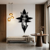 Praying Hands with Cross and Dove metal wall art – image 2