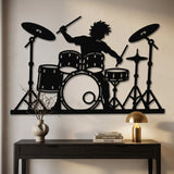 Drummer at the Kit metal wall art – image 2