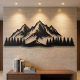 Mountain Peak and Pine Forest metal wall art – image 2