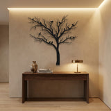 Tree with Perched Birds metal wall art – image 2