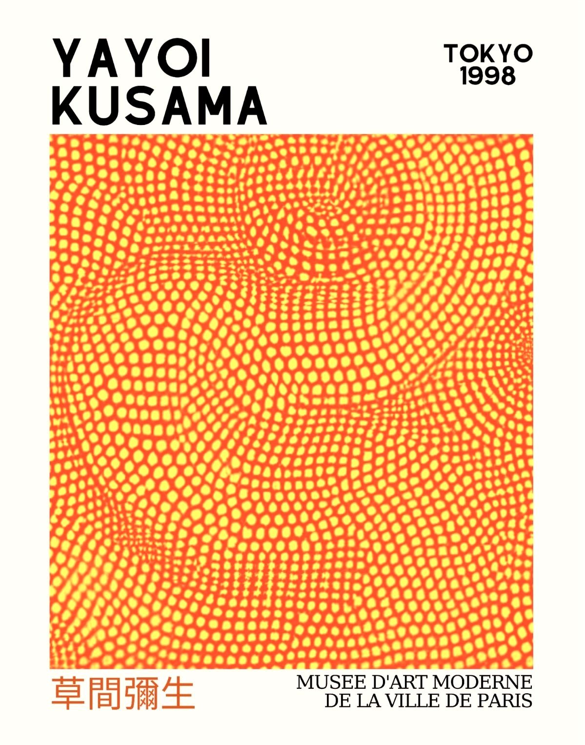 Yayoi Kusama Tokyo 1998 Décor Poster – Pop Art Wall Print from Musée d’Art Moderne de Paris