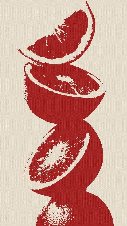 Red Orange Pop Art Wall Print Wall Poster – Vibrant Fruit Kitchen Print