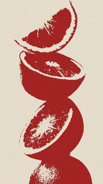 Red Orange Pop Art Wall Print Wall Poster – Vibrant Fruit Kitchen Print