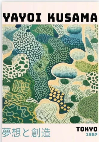 Yayoi Kusama Tokyo 1987 Print – Pop Art Wall Print, Contemporary Art Canvas