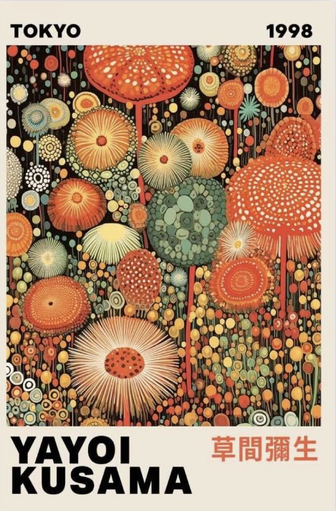 TOKYO 1998 Yayoi Kusama Wall Poster – Pop Art Wall Décor