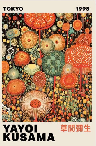 TOKYO 1998 Yayoi Kusama Wall Poster – Pop Art Wall Décor