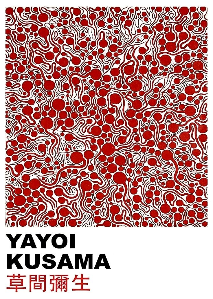 Yayoi Kusama Pop Art Wall Poster | Sleek Wall Poster | Contemporary Artist Tribute