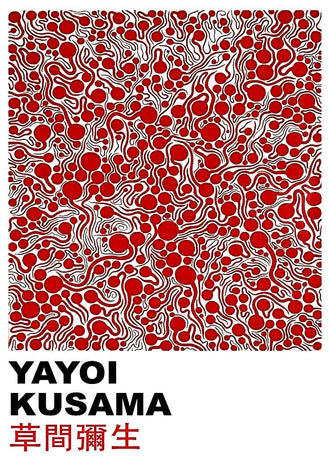 Yayoi Kusama Pop Art Wall Poster | Sleek Wall Poster | Contemporary Artist Tribute