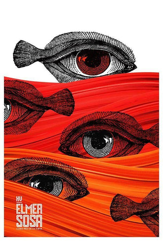 HU ELMER SOSA COMO PEZ EN LA TINTA Fish Eye Pop Art Wall Print