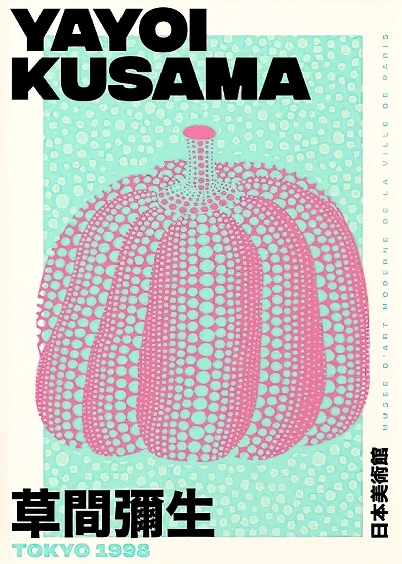 Yayoi Kusama Tokyo 1998 Pop Art Print – Minimal Non-Figurative Wall Print