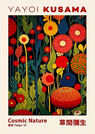 Yayoi Kusama Cosmic Nature Tokyo '21 Print – Aesthetic Floral Home Art