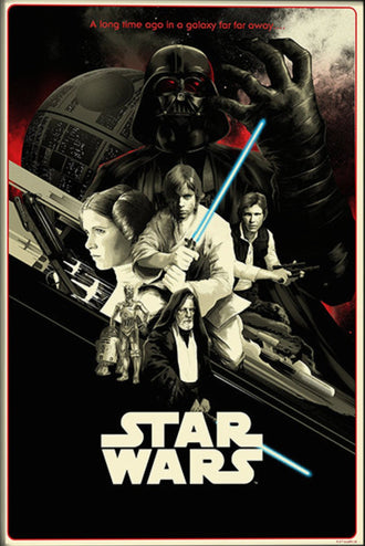 Star Wars 1977 Iconic Film Print - Heritage Movie Artwork - Retro Home Decor - Wall Décor Poster for Collectors and Fans