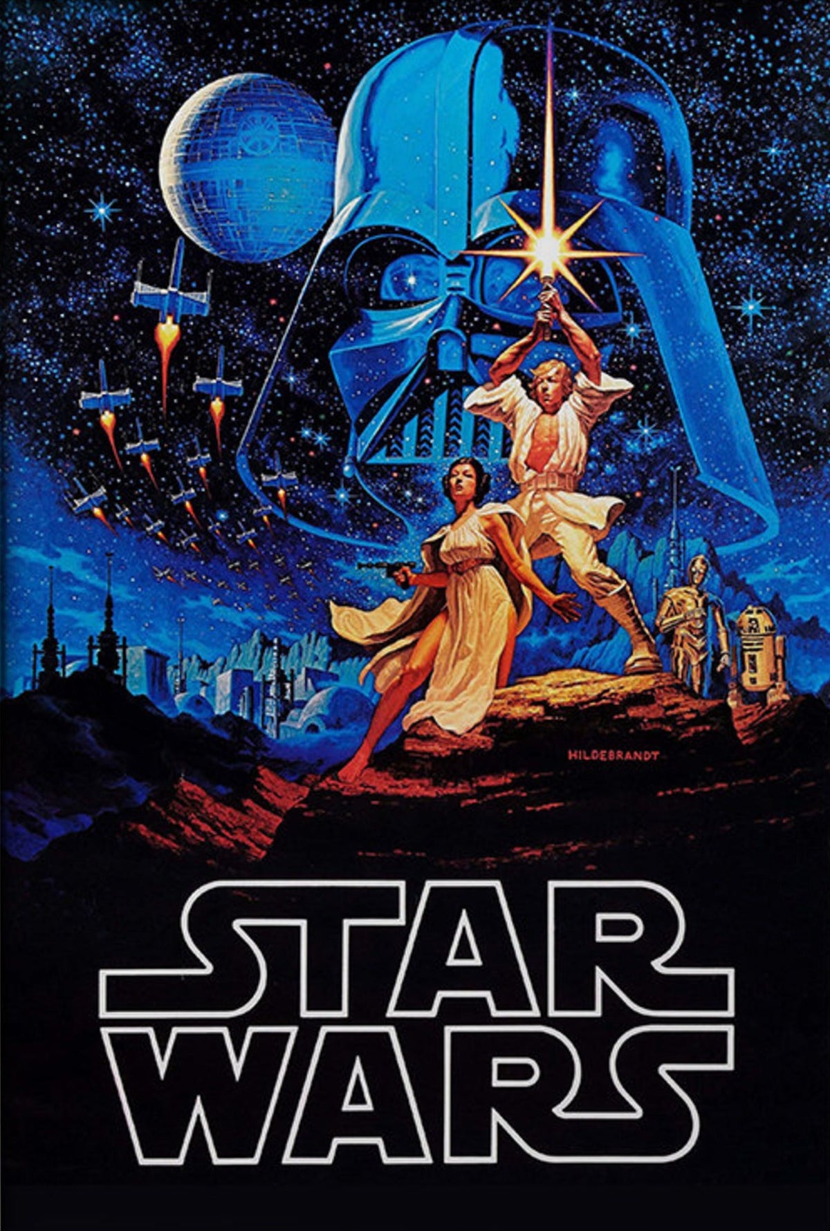 Star Wars 1977 Retro Film Print - Iconic Sci-Fi Movie Art - Home Decor Collectible Wall Print Gift