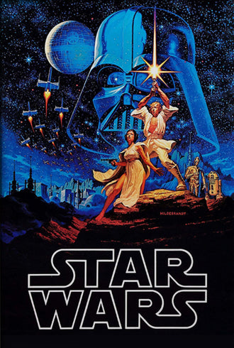 Star Wars 1977 Retro Film Print - Iconic Sci-Fi Movie Art - Home Decor Collectible Wall Print Gift