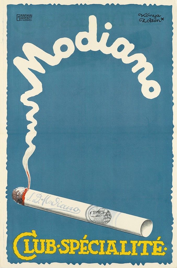 Modiano CLUB SPÉCIALITÉ Retro Cigarette Print – Retro Modiano Wall Poster