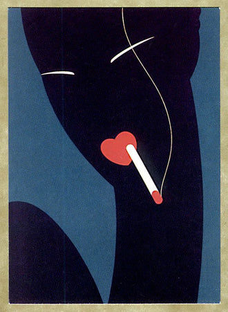 Non-Figurative Smoking Figure Simple Wall Poster | Contemporary Line Art Wall Print