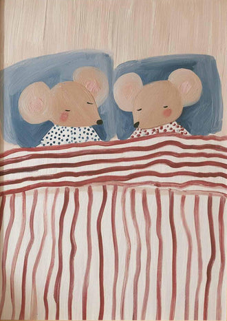 Whimsical Mouse Nursery Wall Print, Cute Animal Illustration for Kids Bedroom Decor and Baby Shower Gift