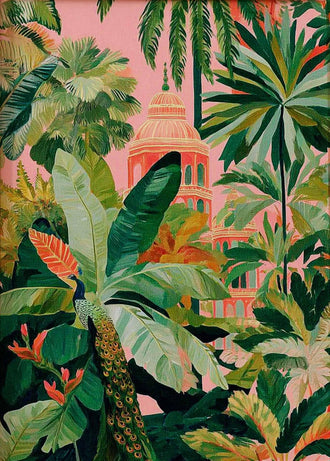 Exotic Botanical Nature Print, Tropical Leaves and Jungle Greenery Wall Print, Lush Plant Art Gift Decor
