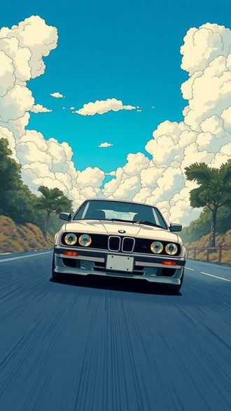 BMW Car Aesthetic Décor Poster, Contemporary Automotive Wall Print for Home or Office Decor