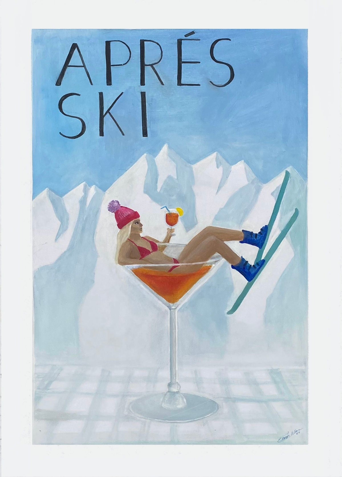 APRÉS SKI Quote Wall Décor Poster – Aesthetic Winter Mountain Print