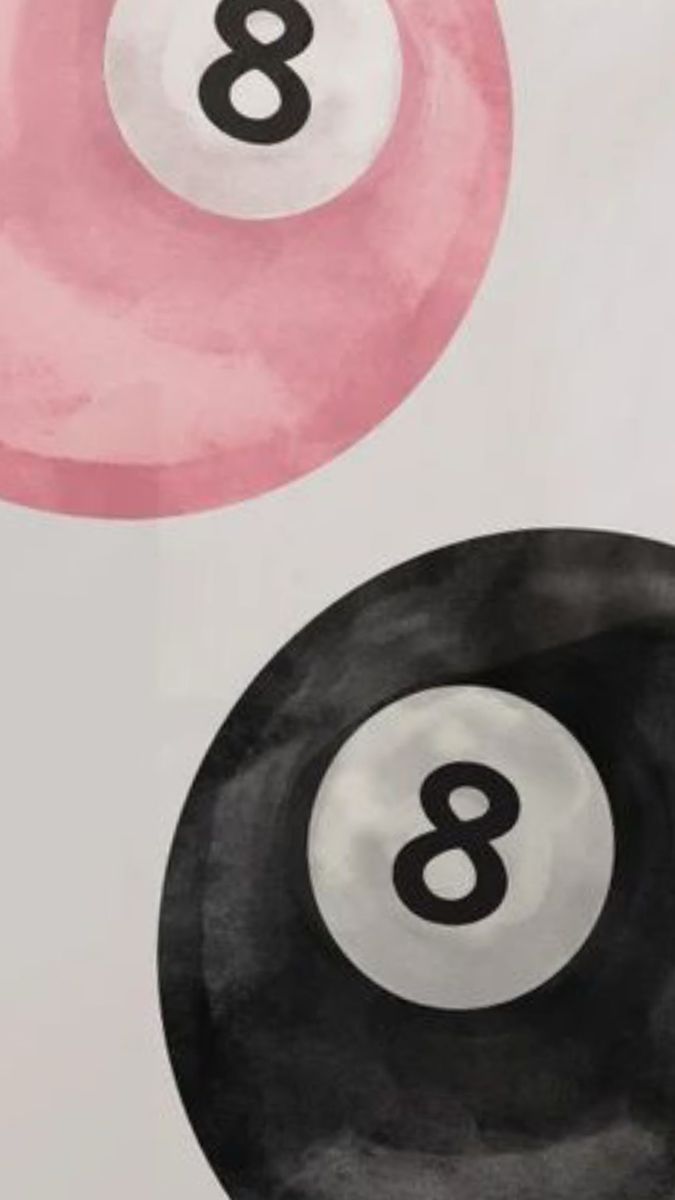 Minimal Pink and Black Eight Ball Wall Poster – Sleek Pool Wall Décor