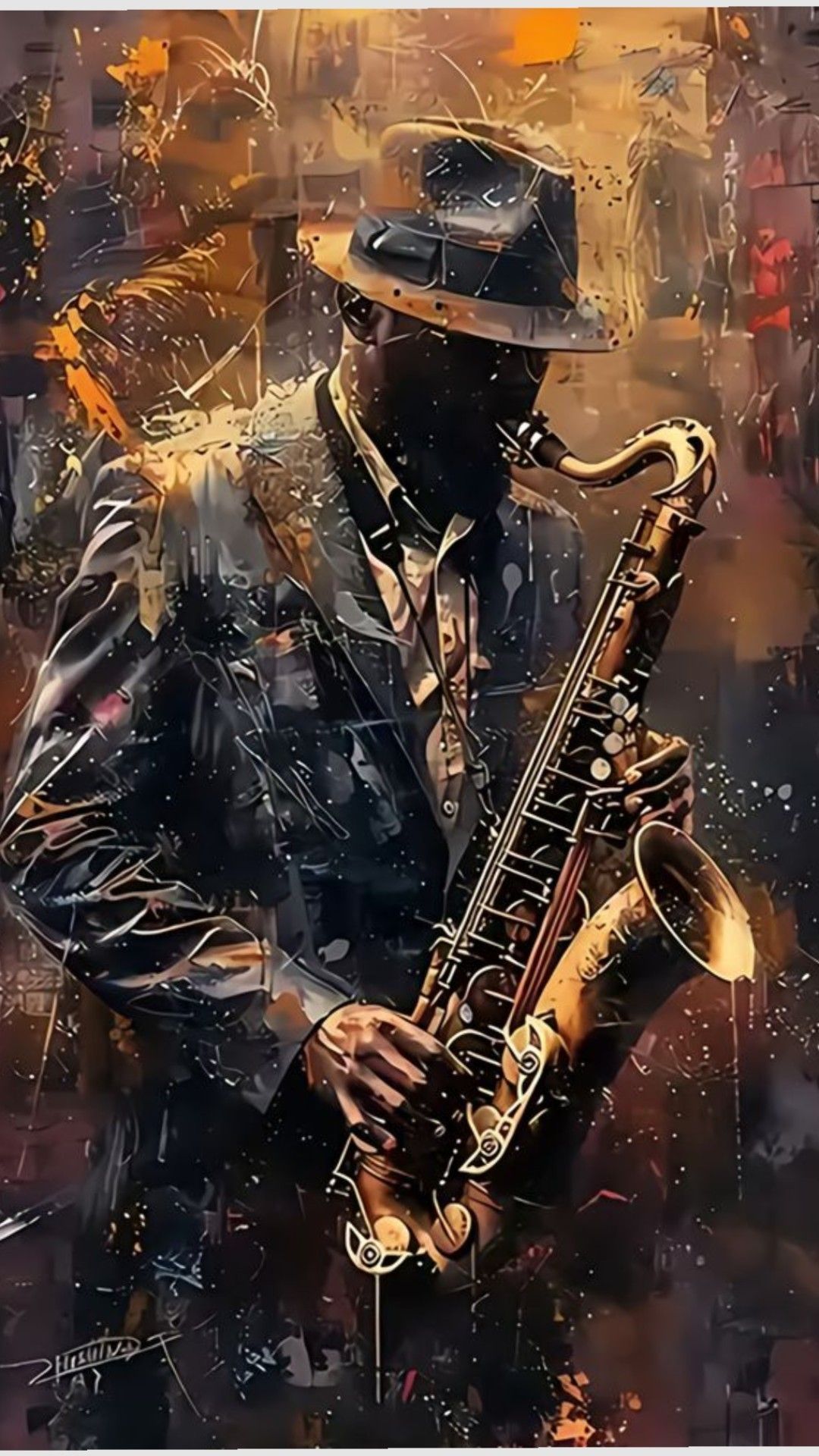 Jazz Saxophone Musician Aesthetic Wall Décor Poster Print
